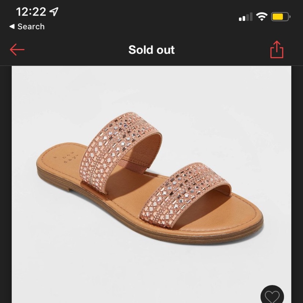 🚨SOLD OUT Worn Once 🚨A New Day • Kersha Embellished Slide Sandals